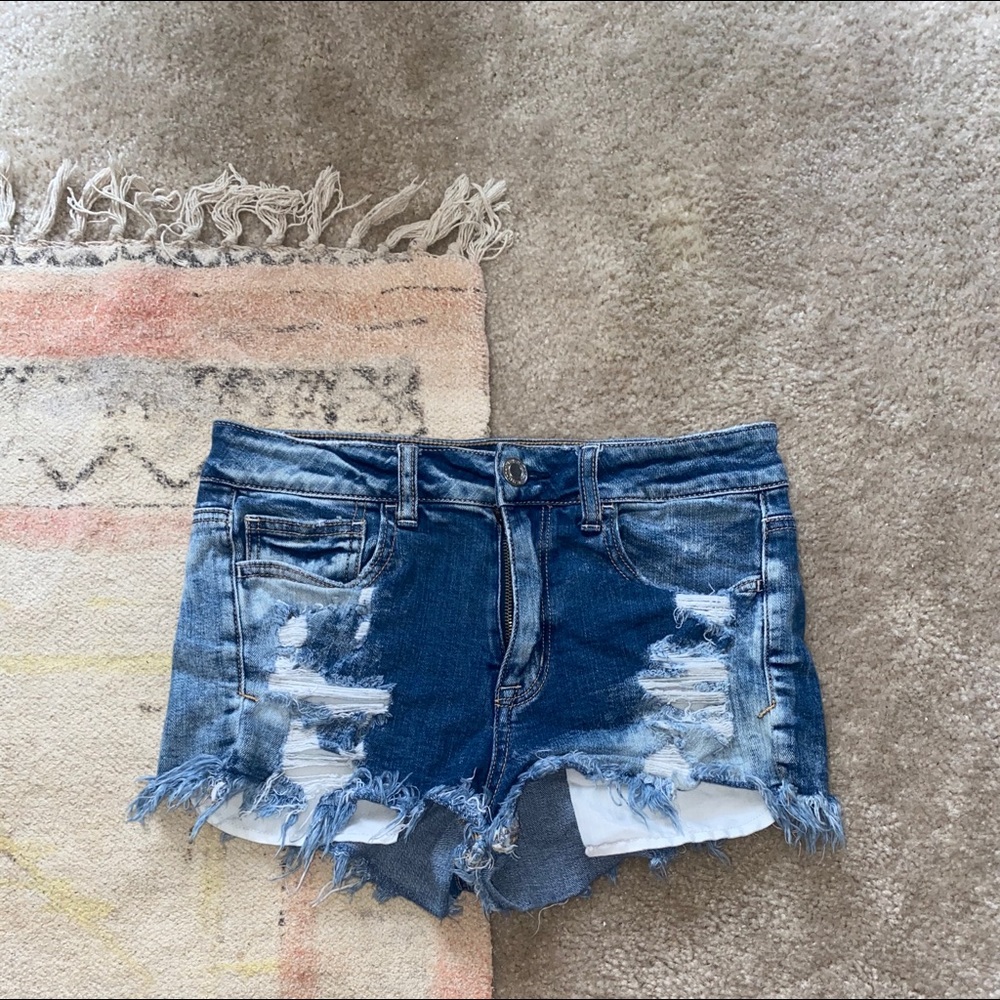 Distressed American eagle shorts